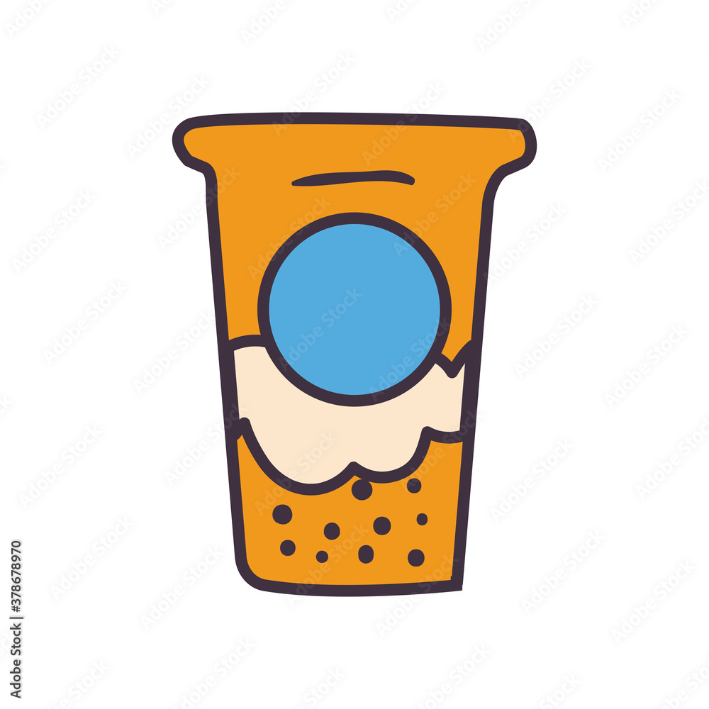 tea mug line and fill style icon vector design tea mug line and fill style icon vector design