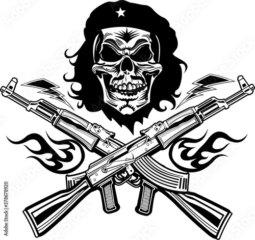 skull with cross guns