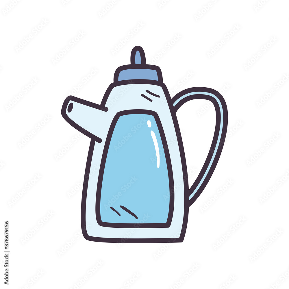 tea kettle line and fill style icon vector design tea kettle line and fill style icon vector design