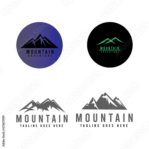 Montain icon vector template.