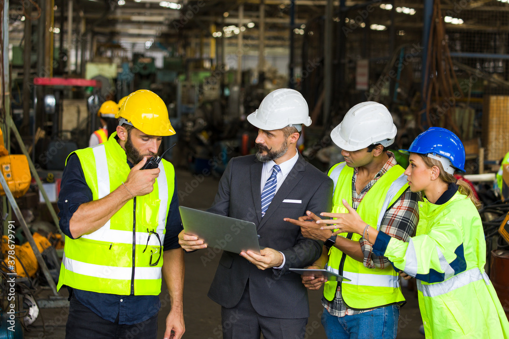 Technicians or engineers are working in factory. Technicians or engineers are working in factory.