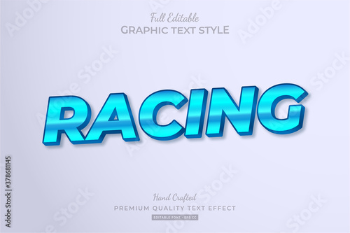 Racing Editable Text Style Effect Premium