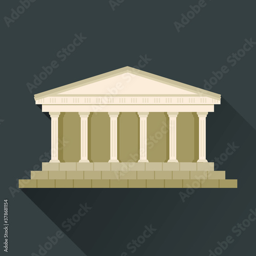 illustration of a greek temple