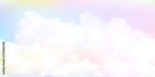 beautiful of pastel color with sky watercolor background vectors illustration
