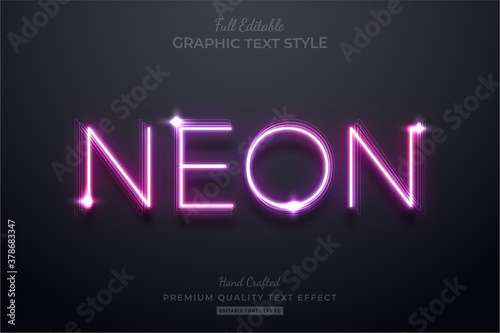 Neon Editable Text Style Effect Premium