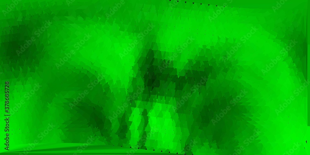 Fototapeta premium Light green, yellow vector abstract triangle backdrop.