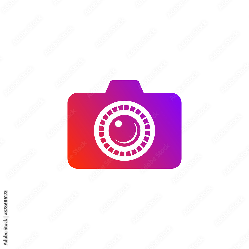 camera vector illustration. good for camera icon, photography, or videography industry. simple gradient with blue and red color style camera vector illustration. good for camera icon, photography, or videography industry. simple gradient with blue and red color style