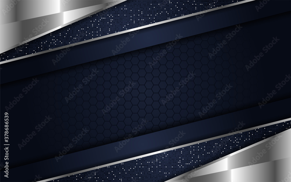 Abstract dark navy background with silver line Abstract dark navy background with silver line