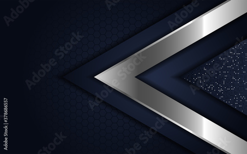 Abstract dark navy background with silver line