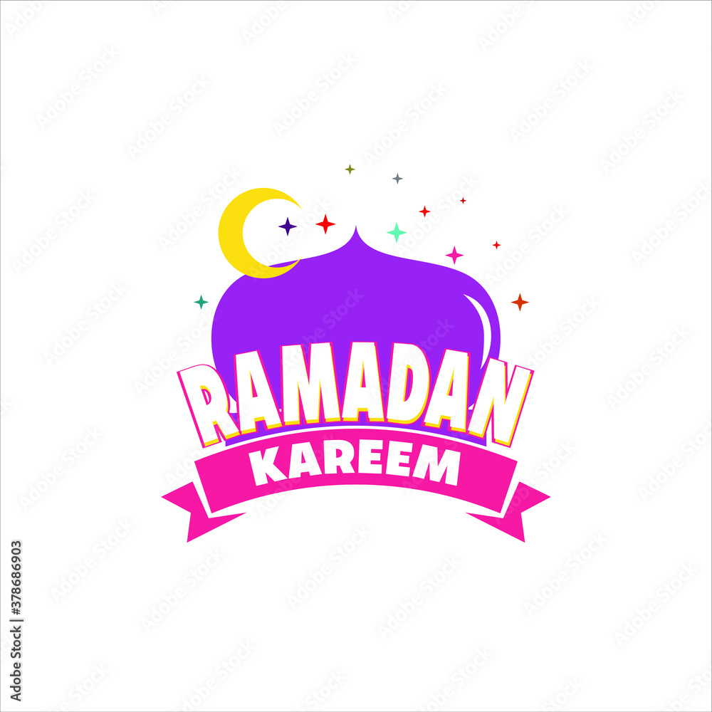 Obraz premium Ramadan Kareem Greeting Card. Ramadhan Mubarak.. Month of fasting for Muslims. Arabic Calligraphy. logo for ramadan in arabic type. Islamic Logo