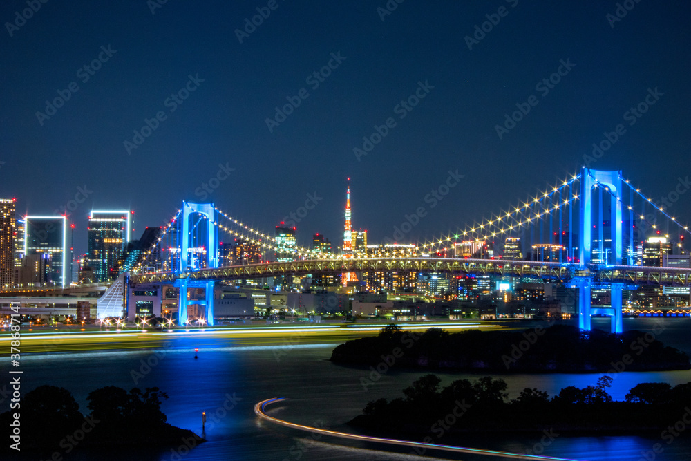 Blue bridge Tokyo that actually it's called Rainbow Bridge