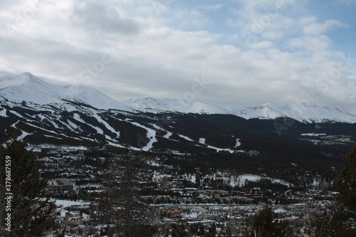 snow covered mountains