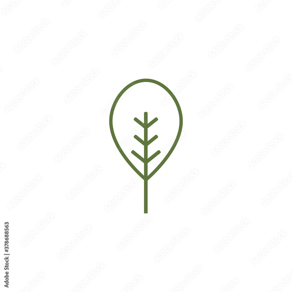 Leaf line icons vector leaves logo design Leaf line icons vector leaves logo design