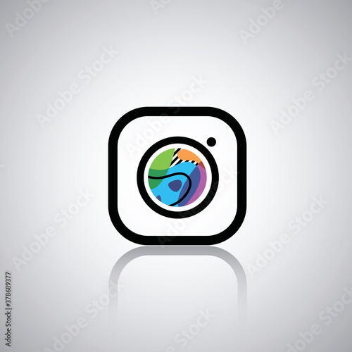web icon of modern lineart camera digital application pictogram