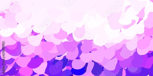 Light purple vector texture with memphis shapes.