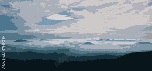 panorama of the mountains