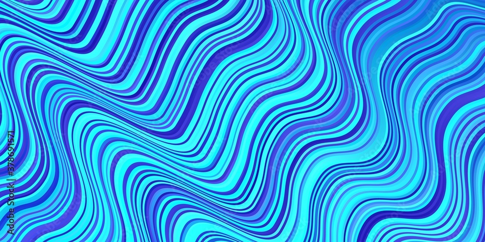 Light Pink, Blue vector pattern with curved lines.