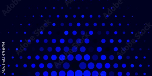 Dark BLUE vector texture with disks. Abstract colorful disks on simple gradient background. Design for your commercials.