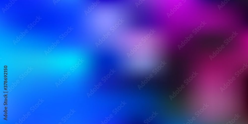Dark pink, blue vector gradient blur pattern.