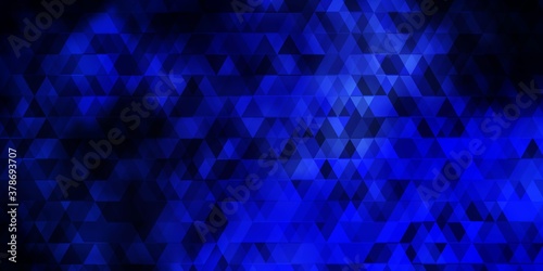 Dark BLUE vector layout with lines  triangles.
