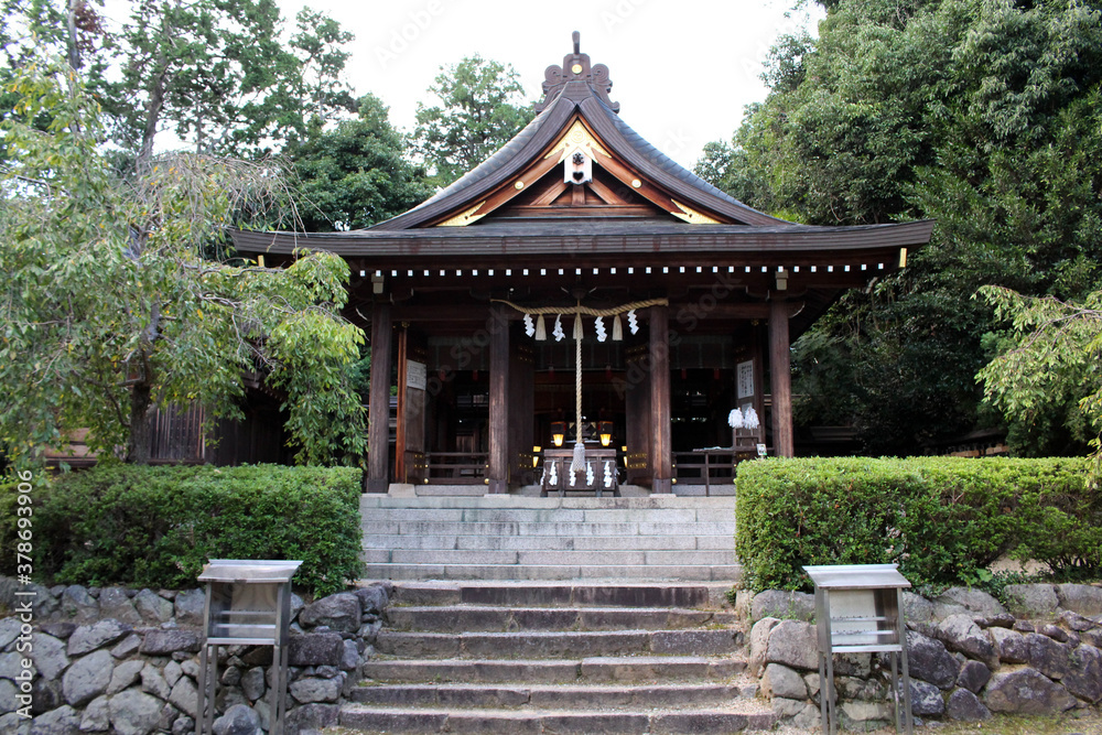 Main altar of Asukaza Jinja Shrine in Asuka Main altar of Asukaza Jinja Shrine in Asuka