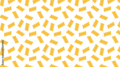 Pasta noodles pattern wallpaper on a white background.  