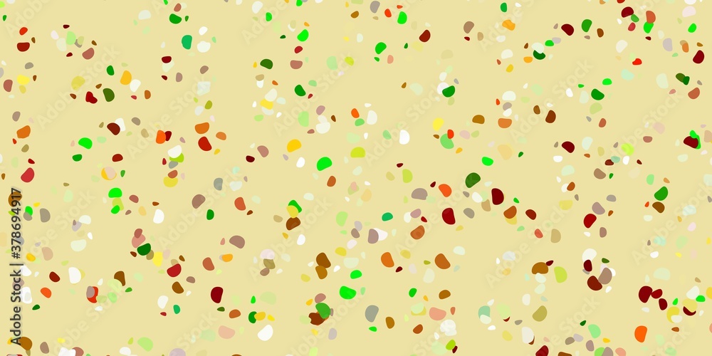 Light green, yellow vector pattern with abstract shapes. Light green, yellow vector pattern with abstract shapes.