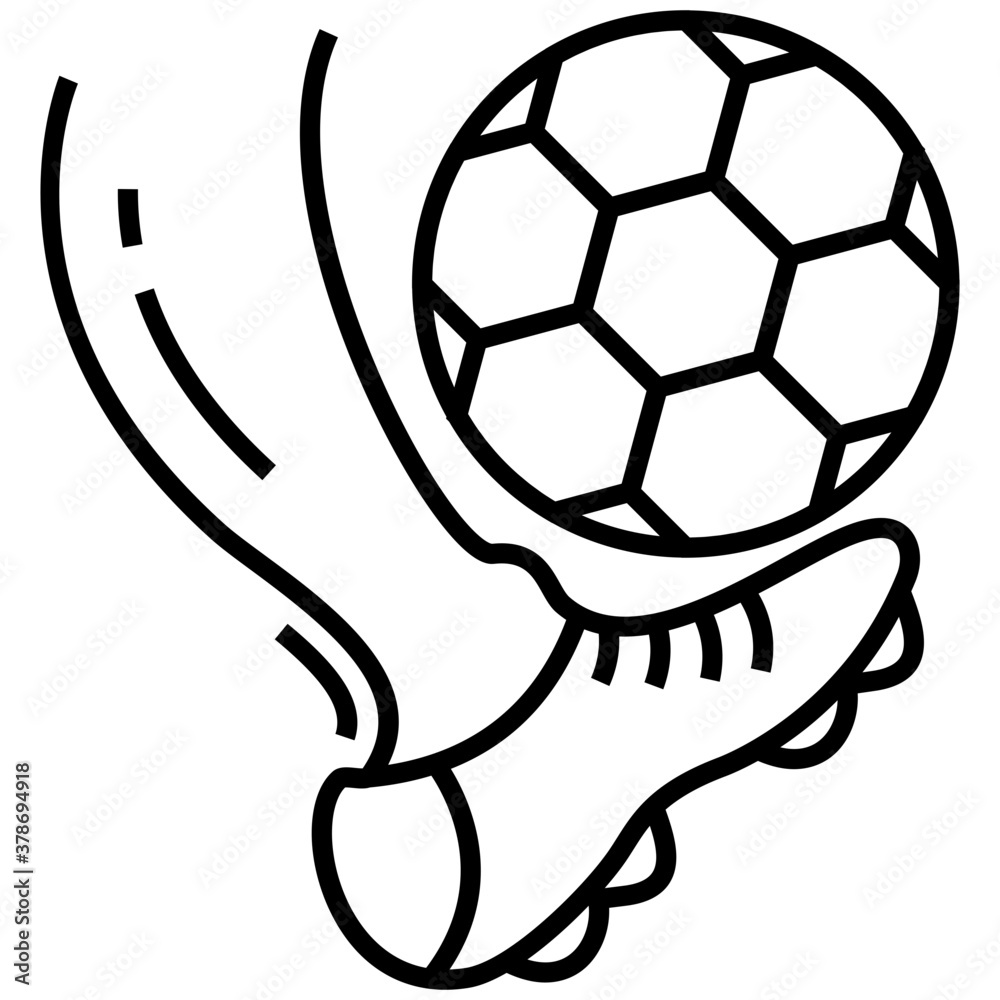 Obraz premium Kicking Football