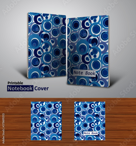Back to school notebook cover designs with mockups, Ready to print CMYK color modes- textbook design concept
