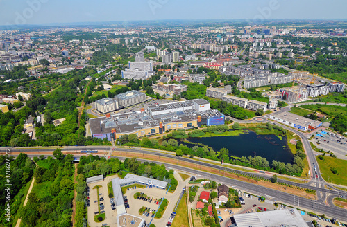 aerial view of the city © karolinaklink