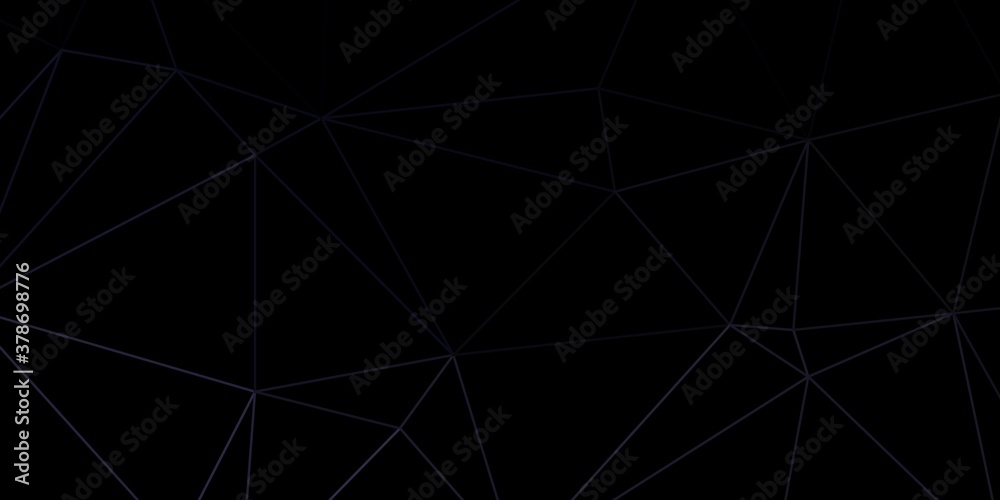 Fototapeta premium Dark gray vector triangle mosaic design.