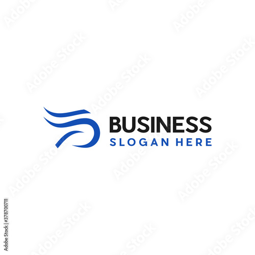 Letter P Wave logo design template, P letter with wave effect vector logo design