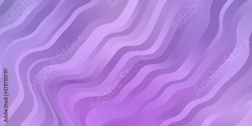Light Purple vector template with wry lines. Gradient illustration in simple style with bows. Pattern for booklets, leaflets.