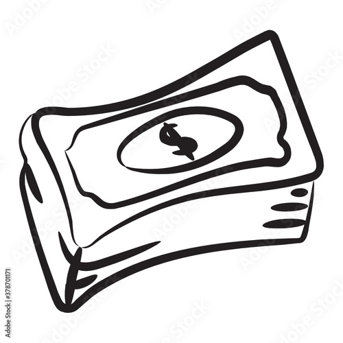 
Editable vector design of paper money, banknotes 
