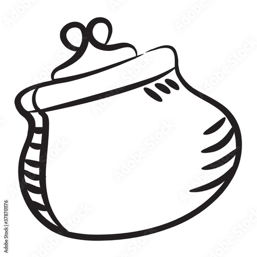 
An icon design of handbag in editable style, ladies pouch 
