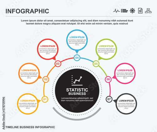 Timeline infographic icons designed for abstract background template..