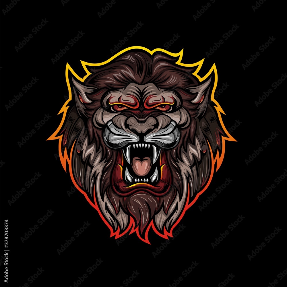Lion head vector illustration