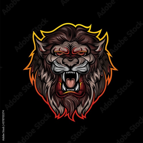 Lion head vector illustration