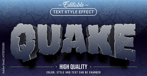 Editable text style effect - Quake theme style.