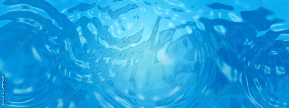 青い水面に広がる波紋 青い水面に広がる波紋