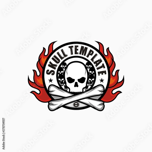 Skull design vector and illustration for tshirt design and template 