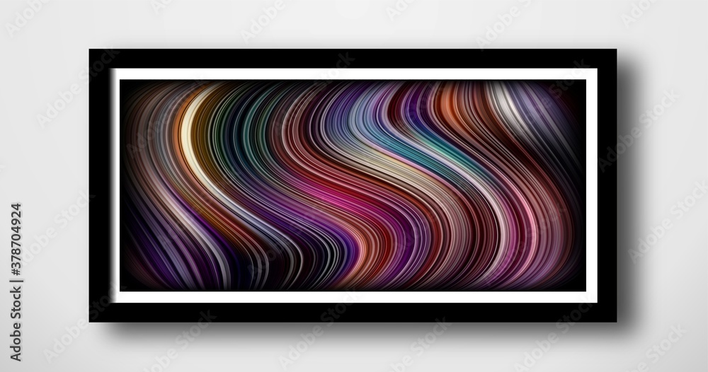 Liquid dynamic gradient waves and Fluid marble texture illustration background