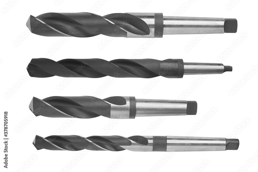 Close-up shot of wood drill bits of different sizes Close-up shot of wood drill bits of different sizes