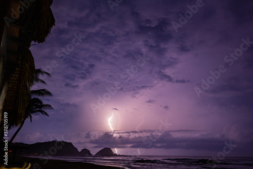 Thunderstorm near Zipolite, in Oaxaca photo