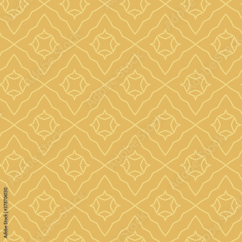 Simple geometric pattern. Decorative background pattern. Gold tones. Modern seamless wallpaper. Vector image