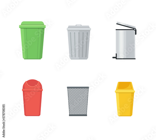 Trash can and dustbin set