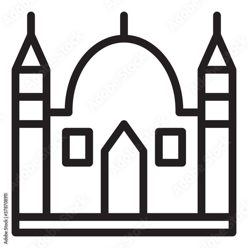 mosque line style icon. suitable for your creative project.