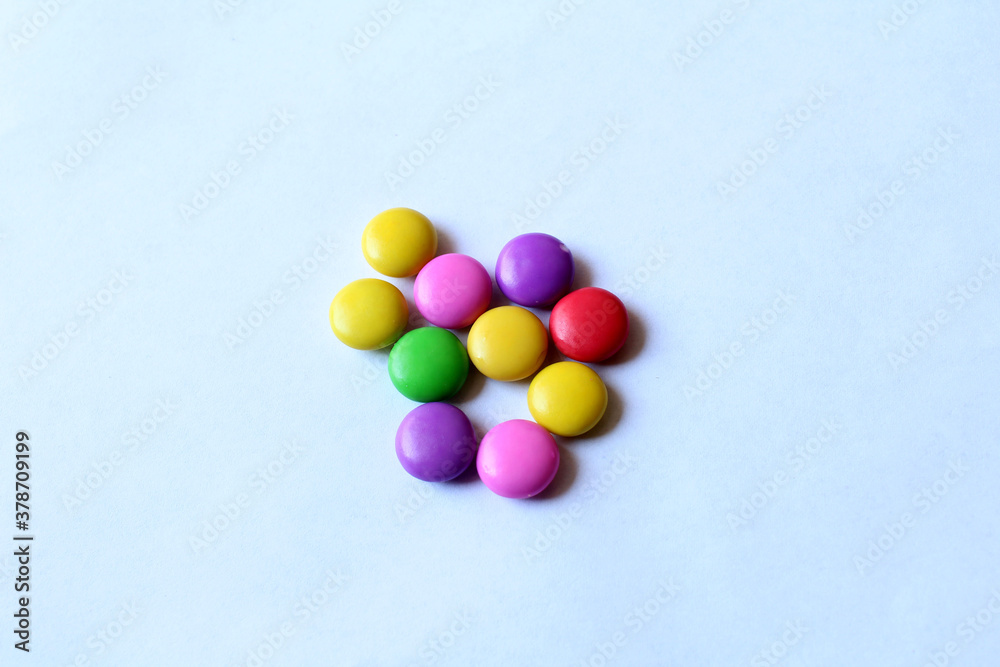 some colorful sweets toffy isolated on white background some colorful sweets toffy isolated on white background
