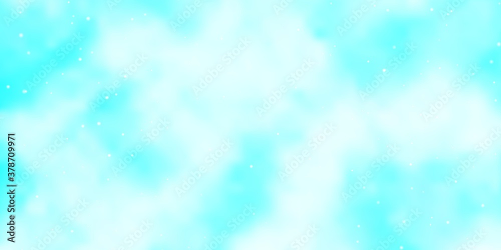 Light BLUE vector pattern with abstract stars. Shining colorful illustration with small and big stars. Pattern for new year ad, booklets.