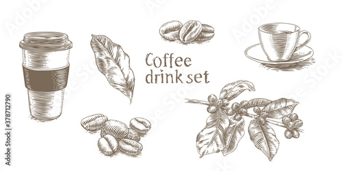 Coffee drink picture set